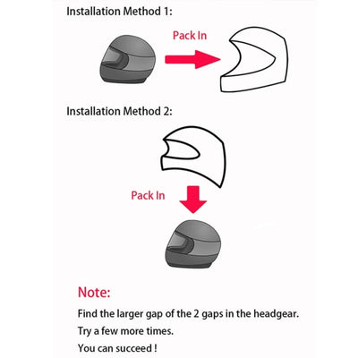 A diagram showing how to install a Cool Motorcycle Helmet Cover - Santa Claus.