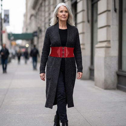 Ruffle Edge Corset Waist Belt — street view