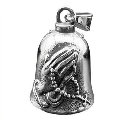 Motorcycle Accessory - Motorcycle lucky bell key chain prayer hand bel