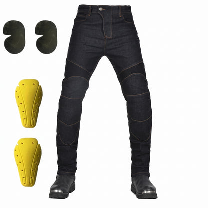 Motorcycle Accessory - Men's Motorcycle Riding Jeans Pants Anti-Skid A