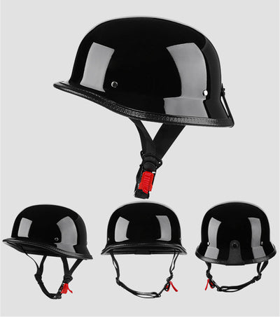 German WWII-Inspired Half Helmet – Chopper & Biker Style