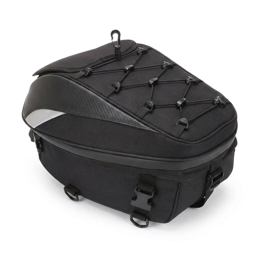 Leather Motorcycle Bag - Motorcycle Tail Bag Rear Seat Bag Waterproof