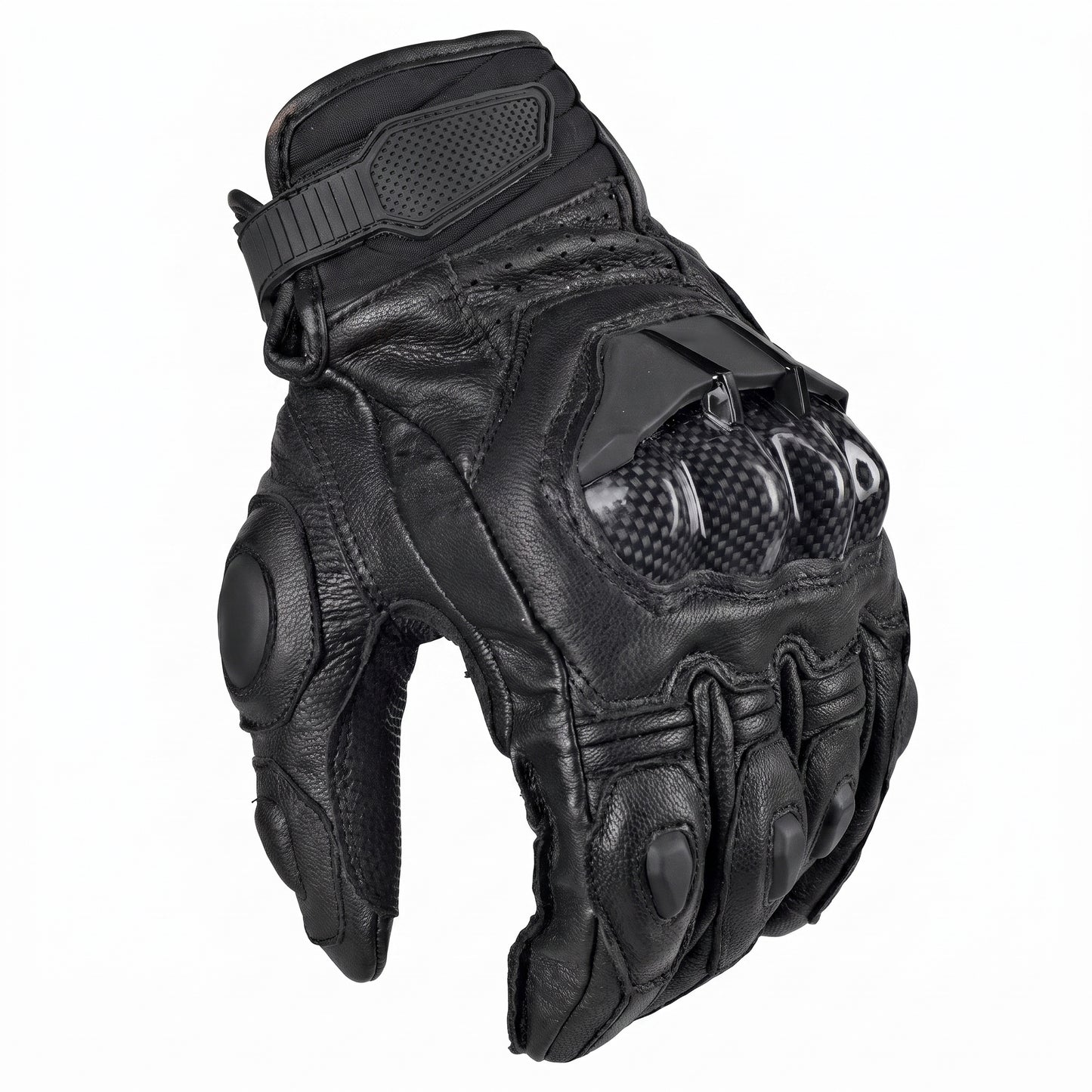 Motorcycle Gloves - Mens Women 4 Season Driving Supertech Black White