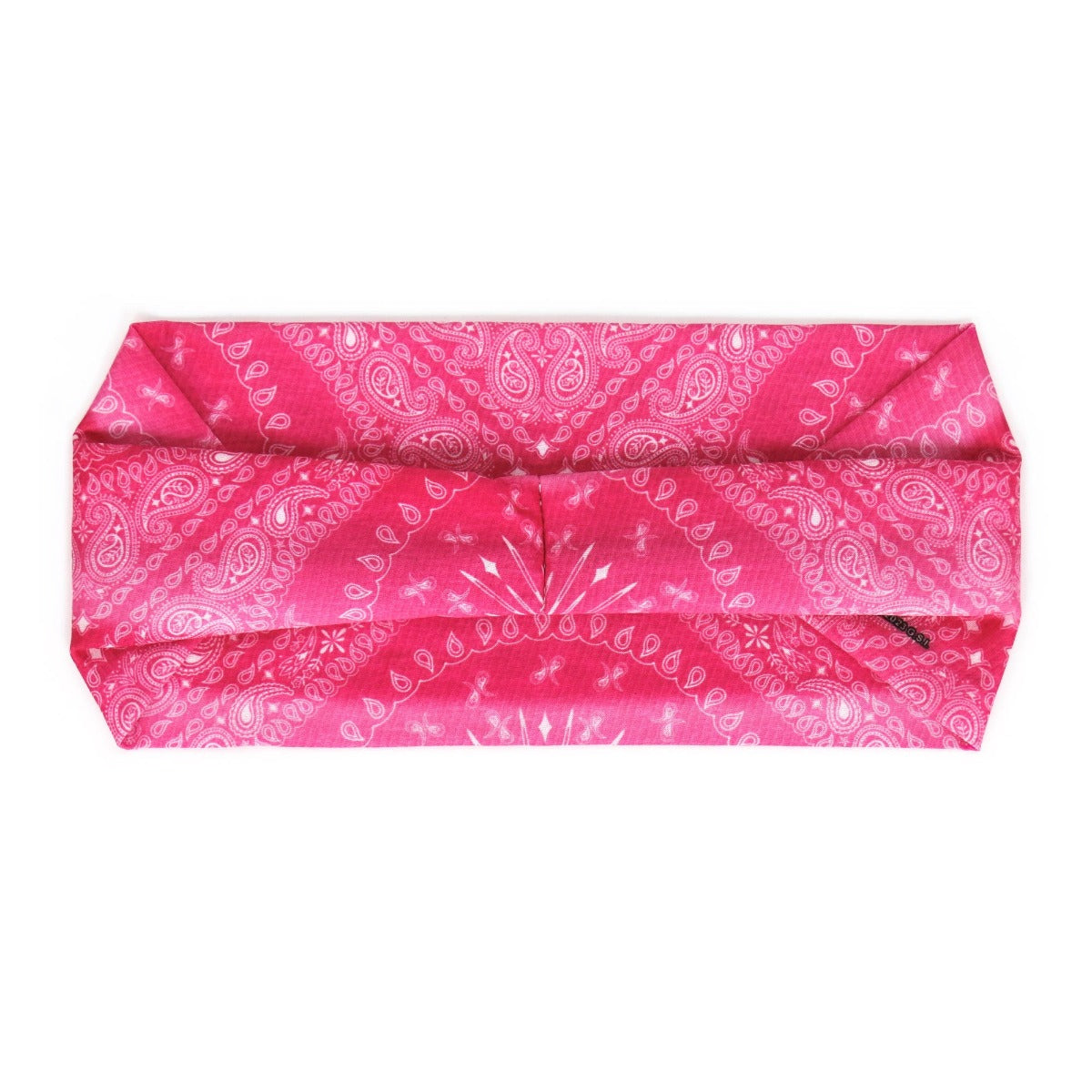A Hot Leathers Bandana Headband Wraps w/Rhinestones, Pink featuring rhinestone crystals on a white background.