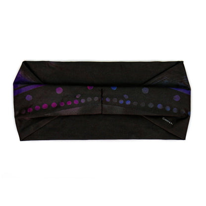 A Hot Leathers Butterfly Bandana Headband Wraps w/Rhinestones with rhinestone crystals.