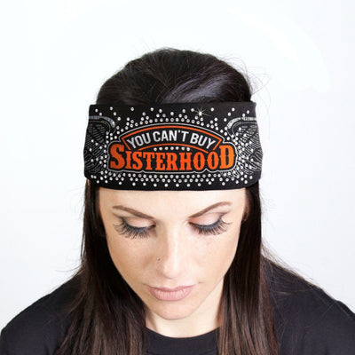 Hot Leathers Sisterhood Bandana Headband Wraps w/Rhinestones