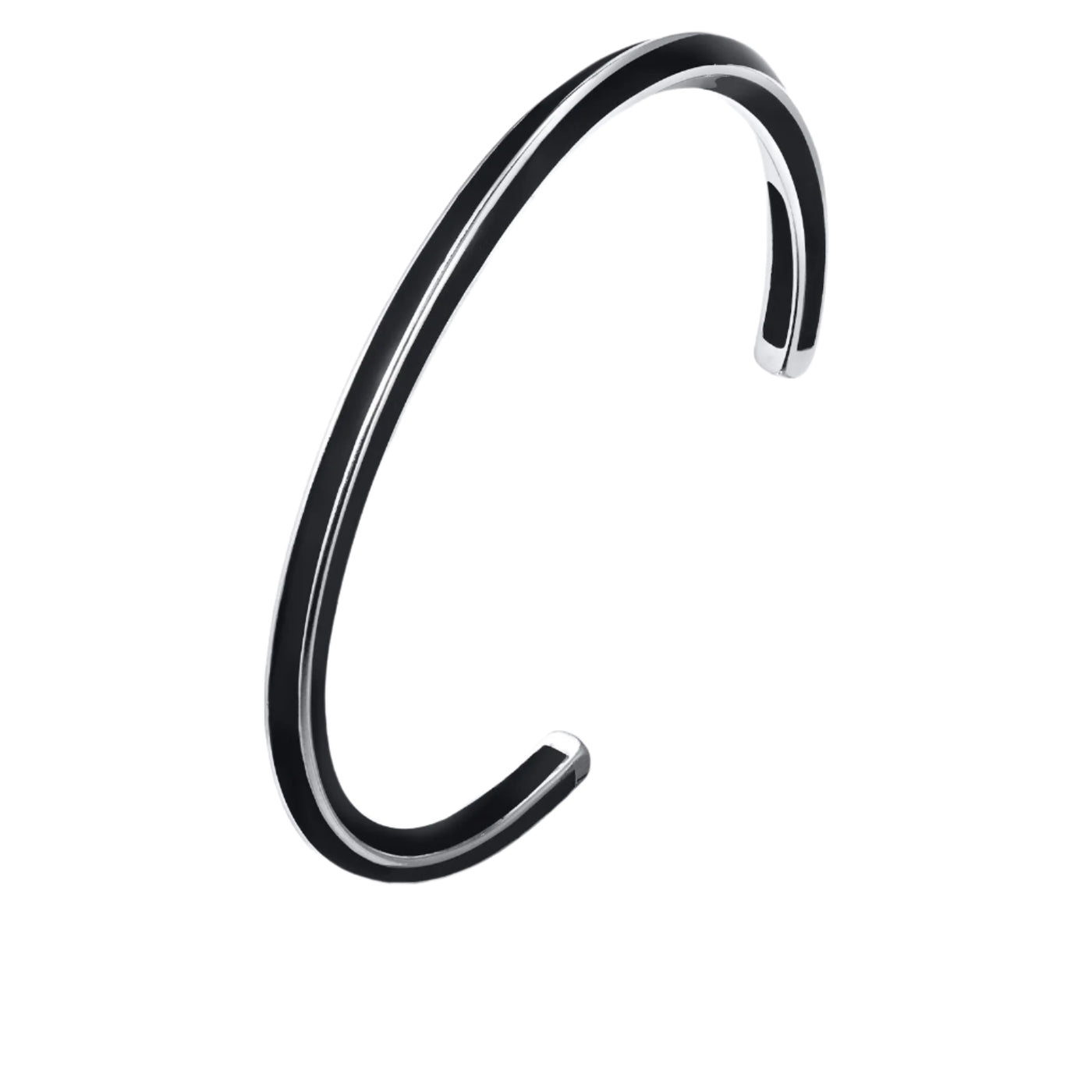 ALR™ Black Enamel Mobius Open Bangle