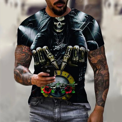 Alr™ Men's 3D Short Sleeves Skull Print Shirt