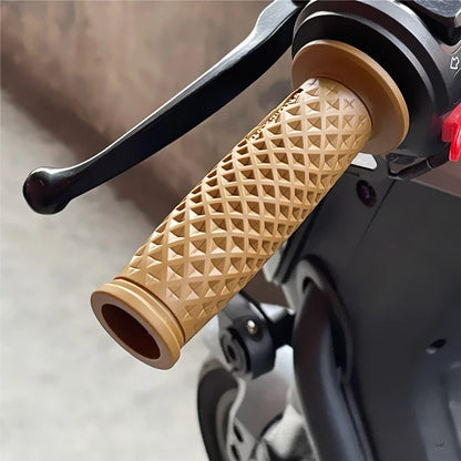 Motorcycle Handlebar Grips - 7 8" Handle Bar Retro Rubber Motorcycle B