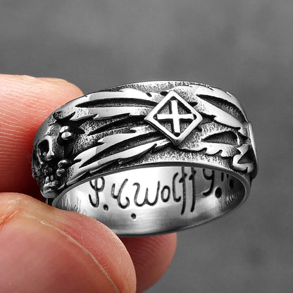 Stainless Steel Biker Ring - Domineering Skull Devil Rings Jewelry