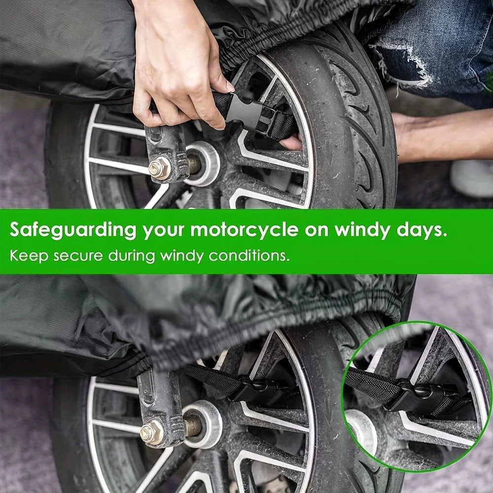 Waterproof Motorcycle Cover - Outdoor Dustproof Windproof Universal