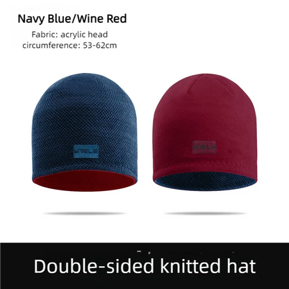 WRELS Winter Warm Two Sided Hat Unisex Windproof Outdoor Fleece Sports Hat Fishing Cycling Bonnet Hunting Camping Hiking Caps