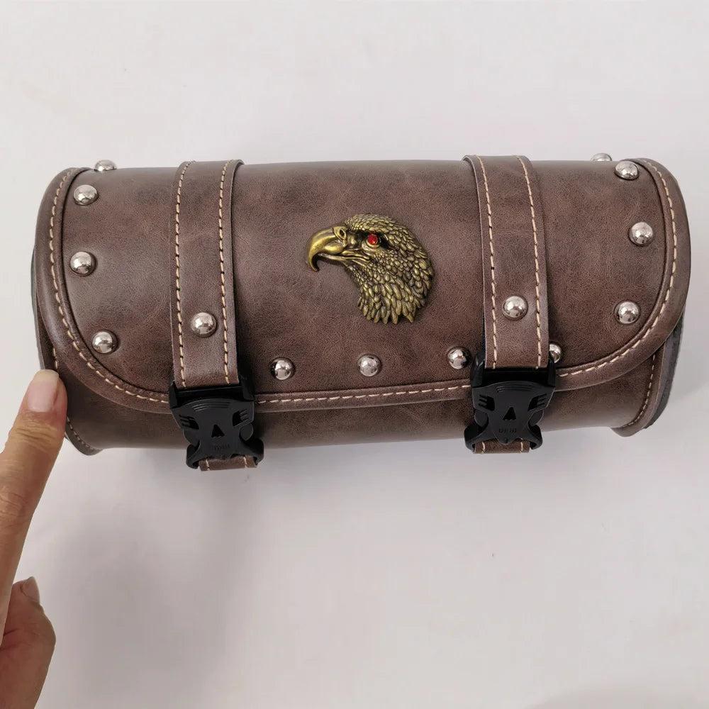 Leather Motorcycle Bag - Universal Side Saddlebag PU Storage