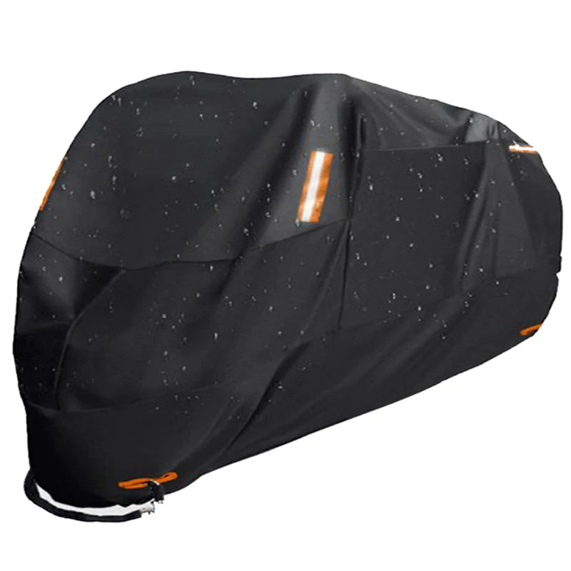 Waterproof Motorcycle Cover - Thick Covers Black Dust Rain