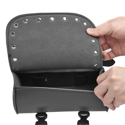 Leather Motorcycle Bag - Fork Waterproof Tool Storage Cruisers
