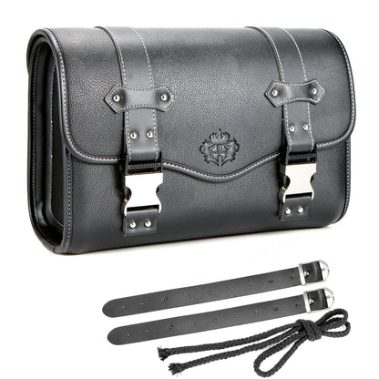 Leather Motorcycle Bag - Fork Saddlebag Universal PU Tool