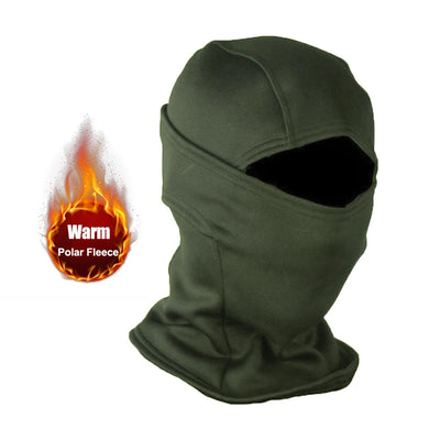 The ALR™ Winter Fleece Warm Camouflage Balaclava features a flaming icon "Warm Polar Fleece," showcasing its cold resistance and blending style with function.