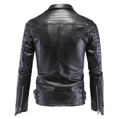Men's Skull Punk Style Faux Leather Jacket