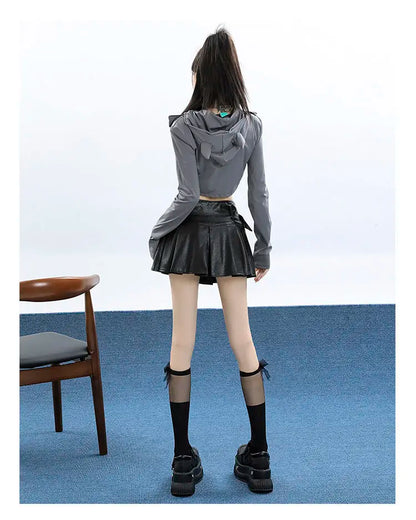 Alr™ Women's Gothic Pleated A-Line Mini Skirt