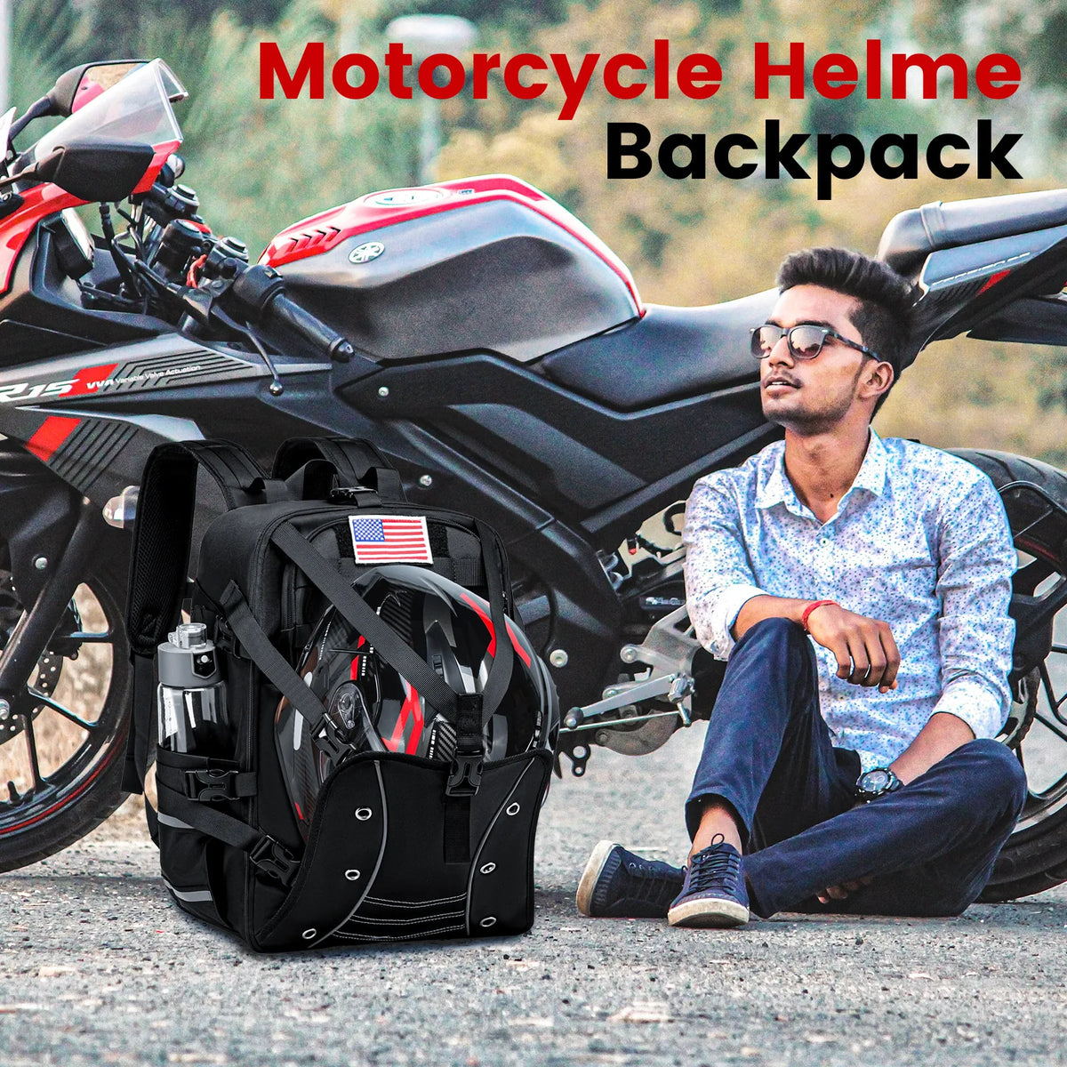 Alr™ Rugged Motorcycle Helmet Backpack