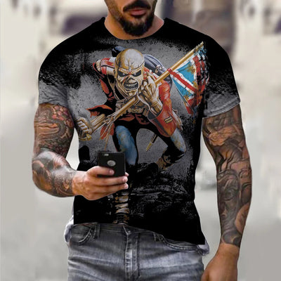 Alr™ Men's 3D Short Sleeves Skull Print Shirt