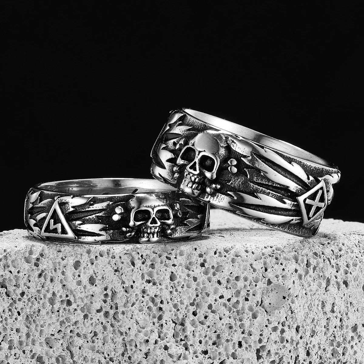 Stainless Steel Biker Ring - Domineering Skull Devil Rings Jewelry