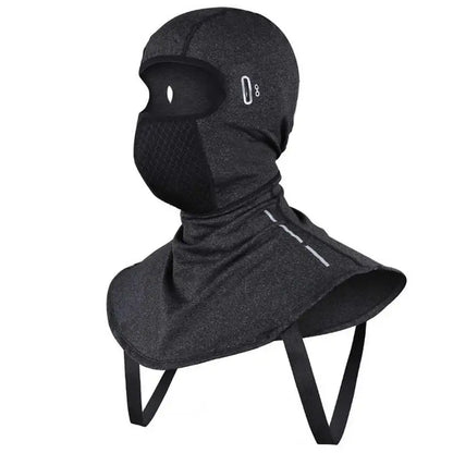 Meet the ALR™ Winter Balaclava Neck Warmer, a versatile black winter accessory with a mesh mouth area and adjustable straps, ideal for outdoor sports. It also functions as a neck warmer, ensuring warmth and comfort in cold conditions.