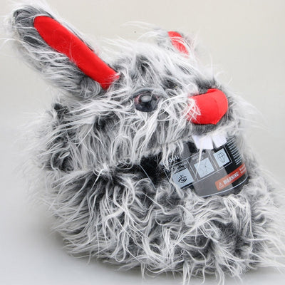 Cool Motorcycle Helmet Cover - Gray Bunny