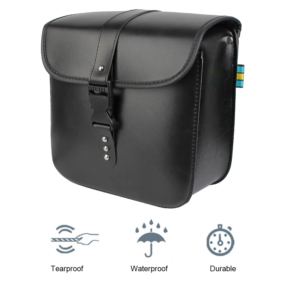Leather Motorcycle Bag - Retro Saddle Pouch Vintage Storage