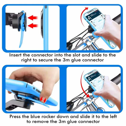 Motorcycle Phone Holder - Handlebar Rotatable Bicycle Bracket Security