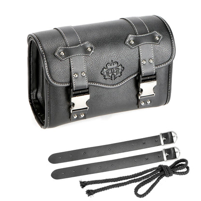 Leather Motorcycle Bag - Fork Saddlebag Universal PU Tool