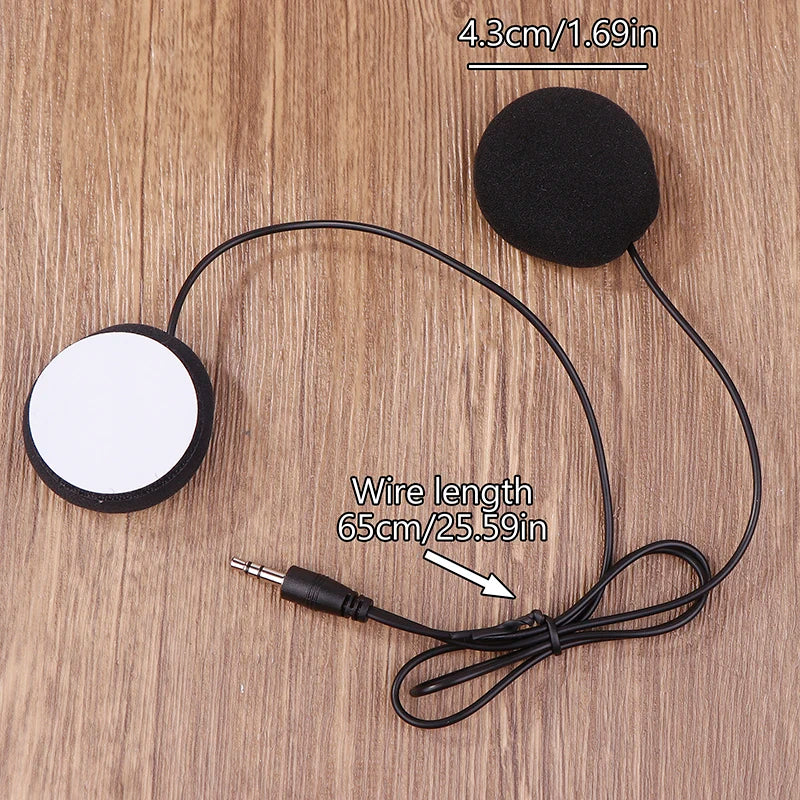 Motorcycle Helmet Headset - Bluetooth Intercom Soft Wire Mic