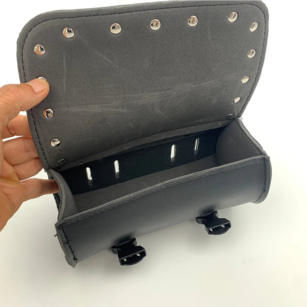 Leather Motorcycle Bag - Universal Side Saddlebag PU Storage