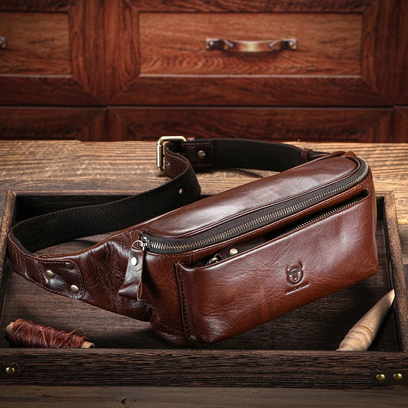 ALR™ Men's Genuine Leather Waist Bag | American Legend Rider