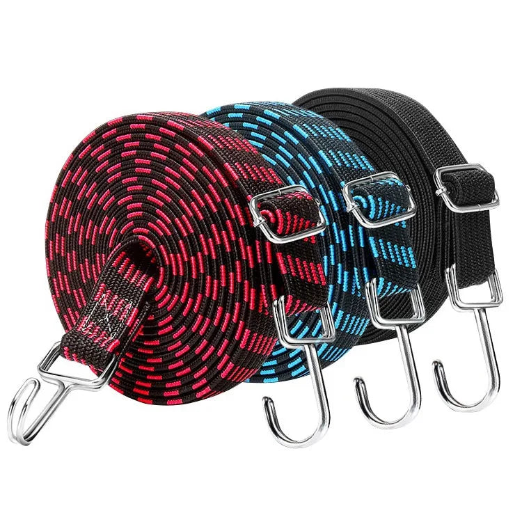 Motorcycle Tie-Down Straps - Elastics Rubber Luggage Rope Cord