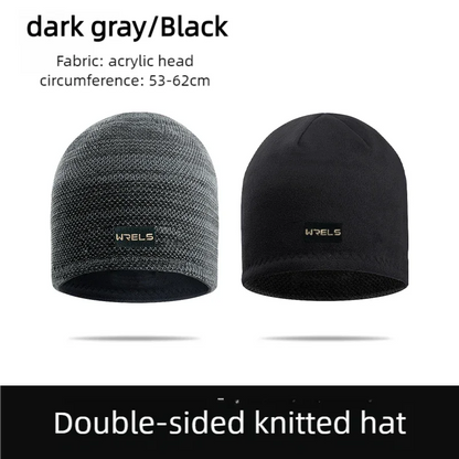 WRELS Winter Warm Two Sided Hat Unisex Windproof Outdoor Fleece Sports Hat Fishing Cycling Bonnet Hunting Camping Hiking Caps