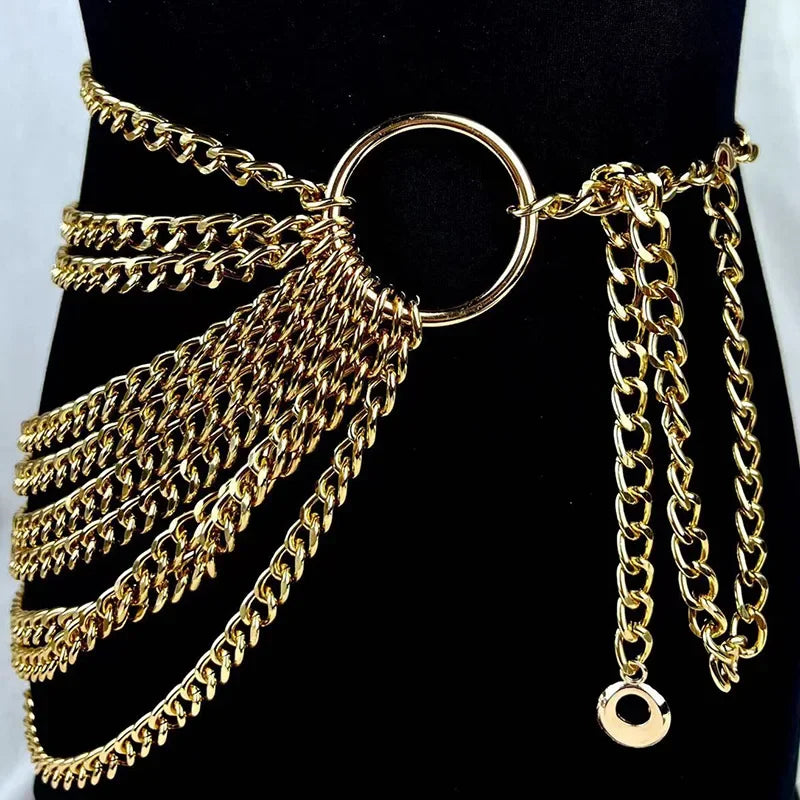 ALR™ Goth Chunky Gold Chain Belt