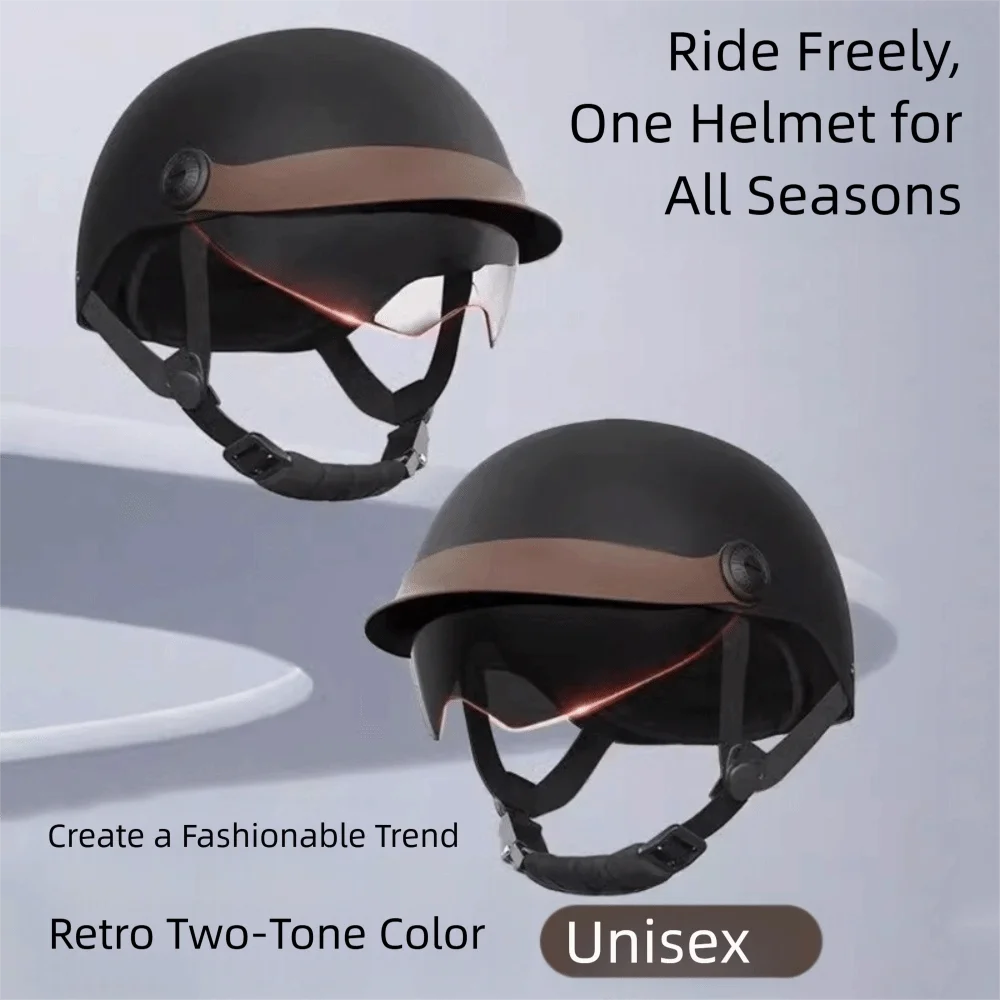 Motorcycle Helmet - Vintage Ultra Light Electric Bicycle