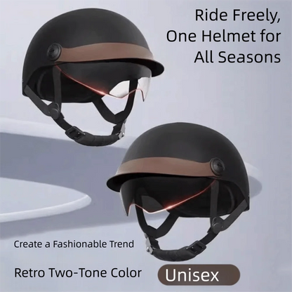 Motorcycle Helmet - Vintage Ultra Light Electric Bicycle