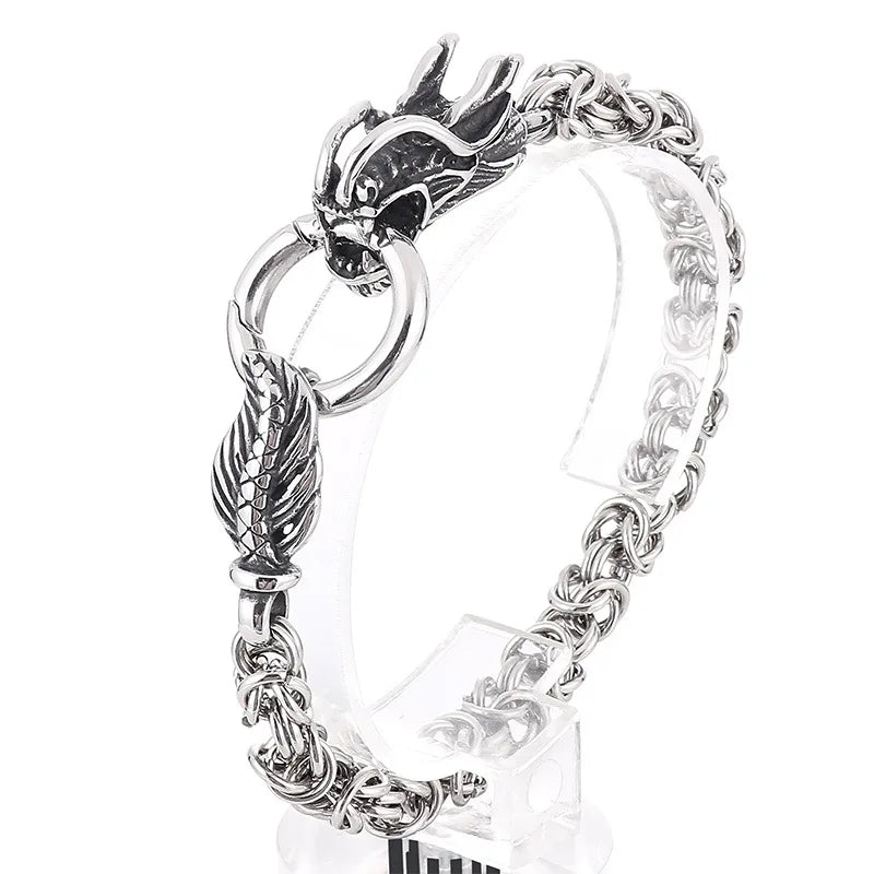 ALR™ Stainless Steel Skull Wolf Head Dragon Bracelet