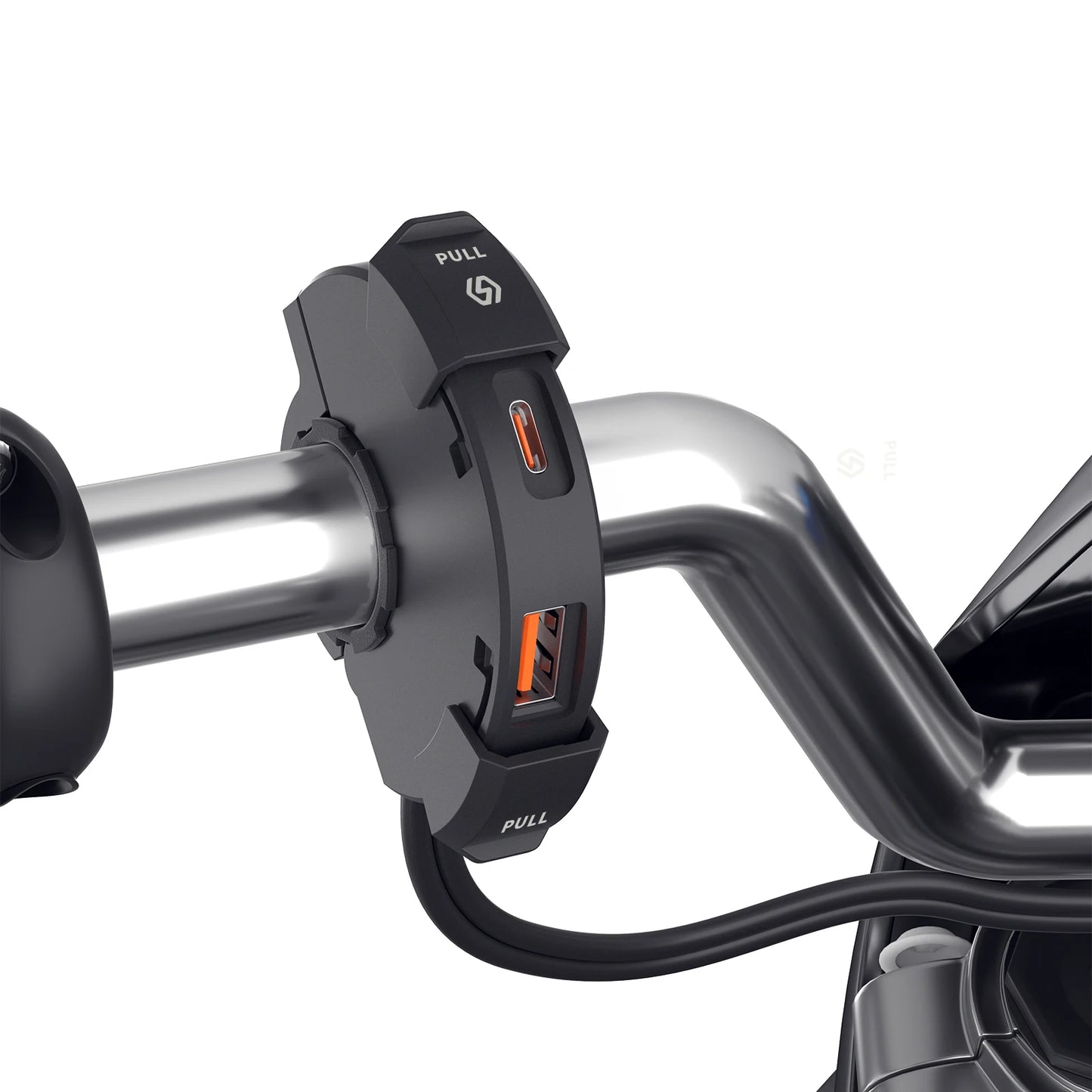 QC3.0 PD Motorcycle USB Type c Charger 30W IP65 Waterproof Handlebar Mounting Br