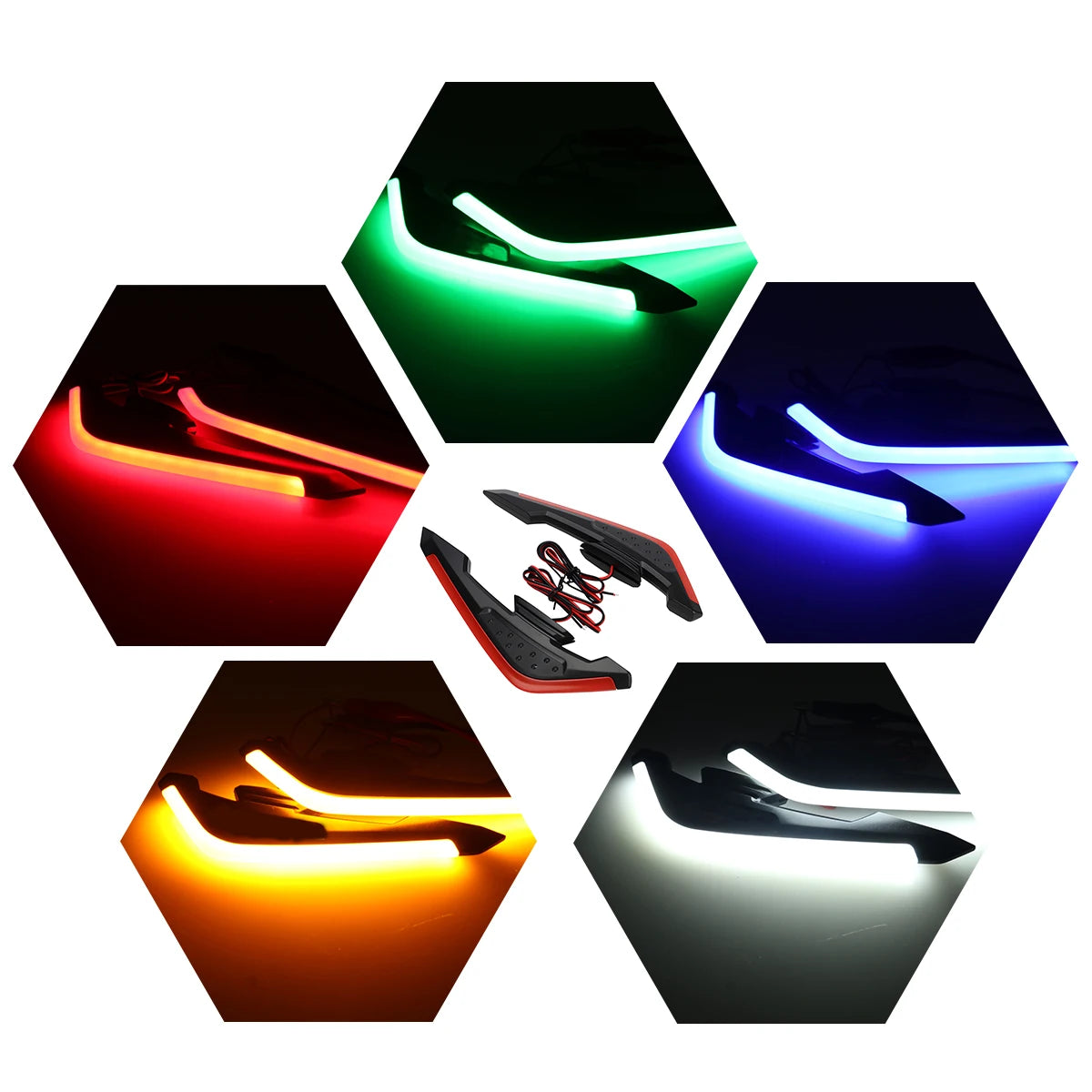 Motorcycle LED Lights - Front Side Spoiler Wing