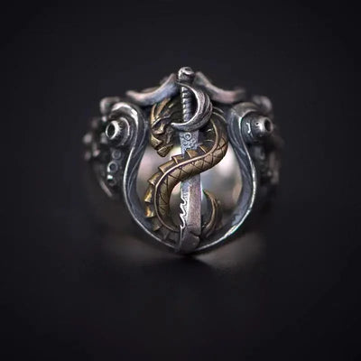 ALR™ Snake Design Silver Ring