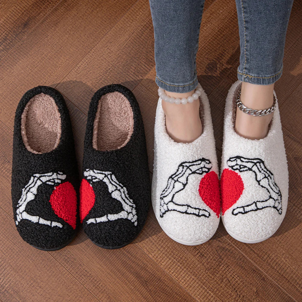 ALR™  Skull Hand Love Heart Slippers