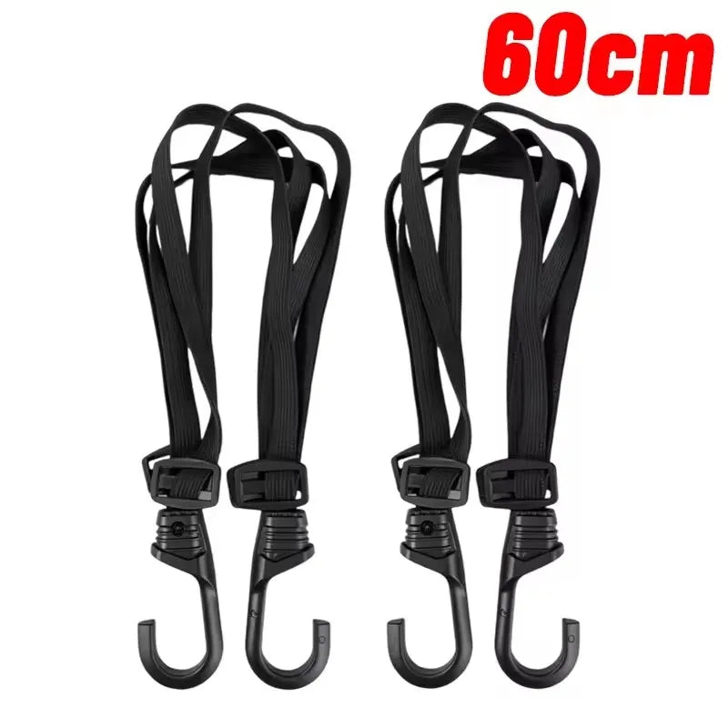 Motorcycle Tie-Down Straps - Universal Elastic Strap with Hooks 4-Claw