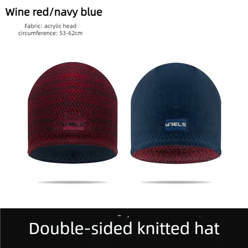 WRELS Winter Warm Two Sided Hat Unisex Windproof Outdoor Fleece Sports Hat Fishing Cycling Bonnet Hunting Camping Hiking Caps