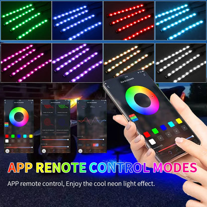 Motorcycle LED Lights - RGB Underglow Kit App Remote
