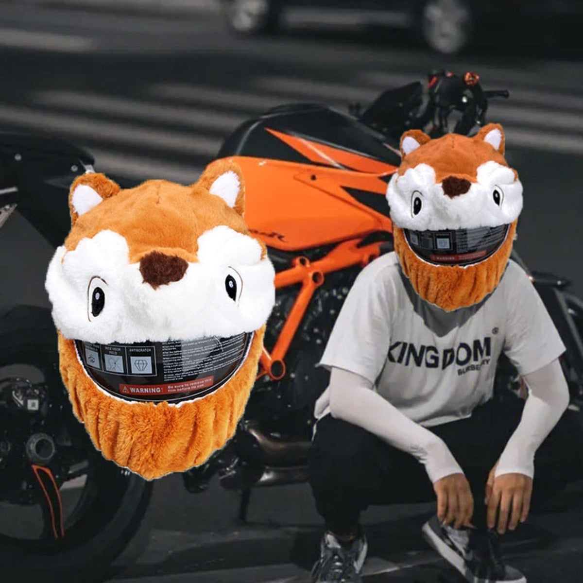 Cool Motorcycle Helmet Cover - Squirrel