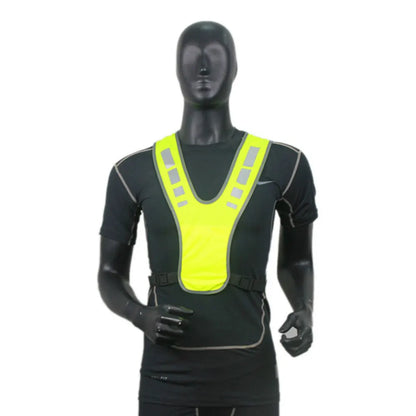 Cycling Motorcycle Reflective Safety Vest Jacket Fluorescent Green Working Clothes Top Night Visible Running