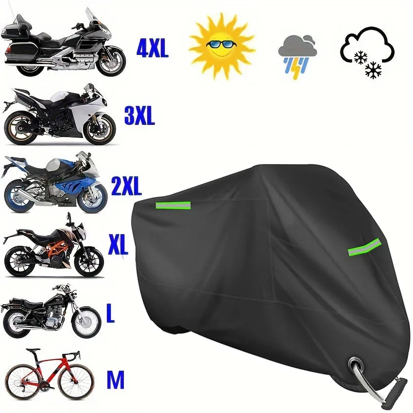 Waterproof Motorcycle Cover - Outdoor Dustproof Windproof Universal